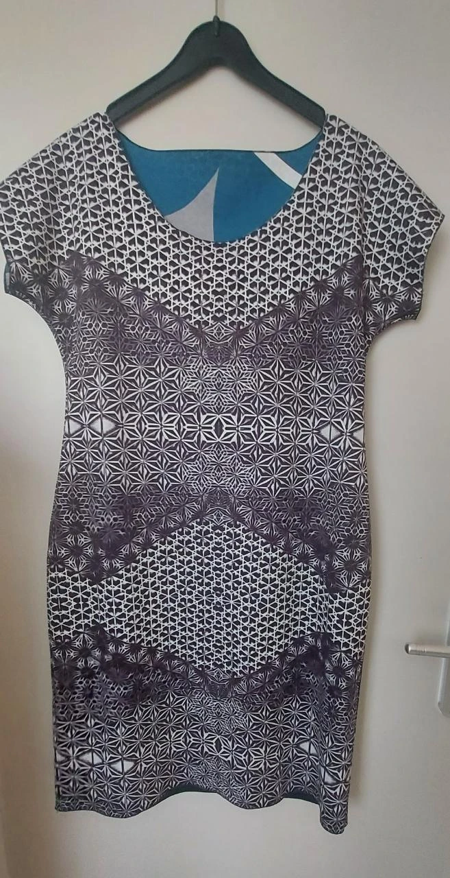 Vestido reversible con estampado abstracto - Talla 42 – photo 3